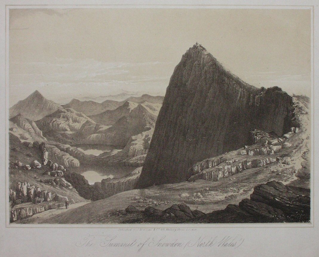 Lithograph - The Summit of Snowdon, (North Wales.)